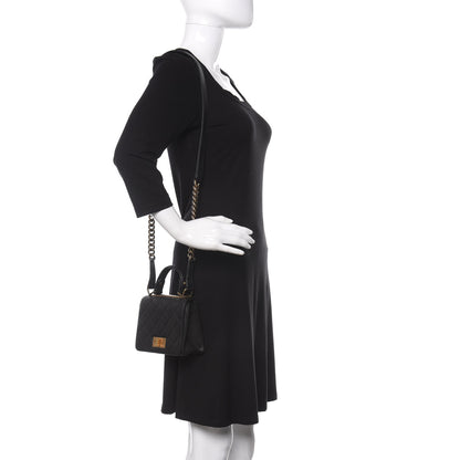 Chanel Goatskin Quilted Small Rita Top Handle Flap Black 2 of 10