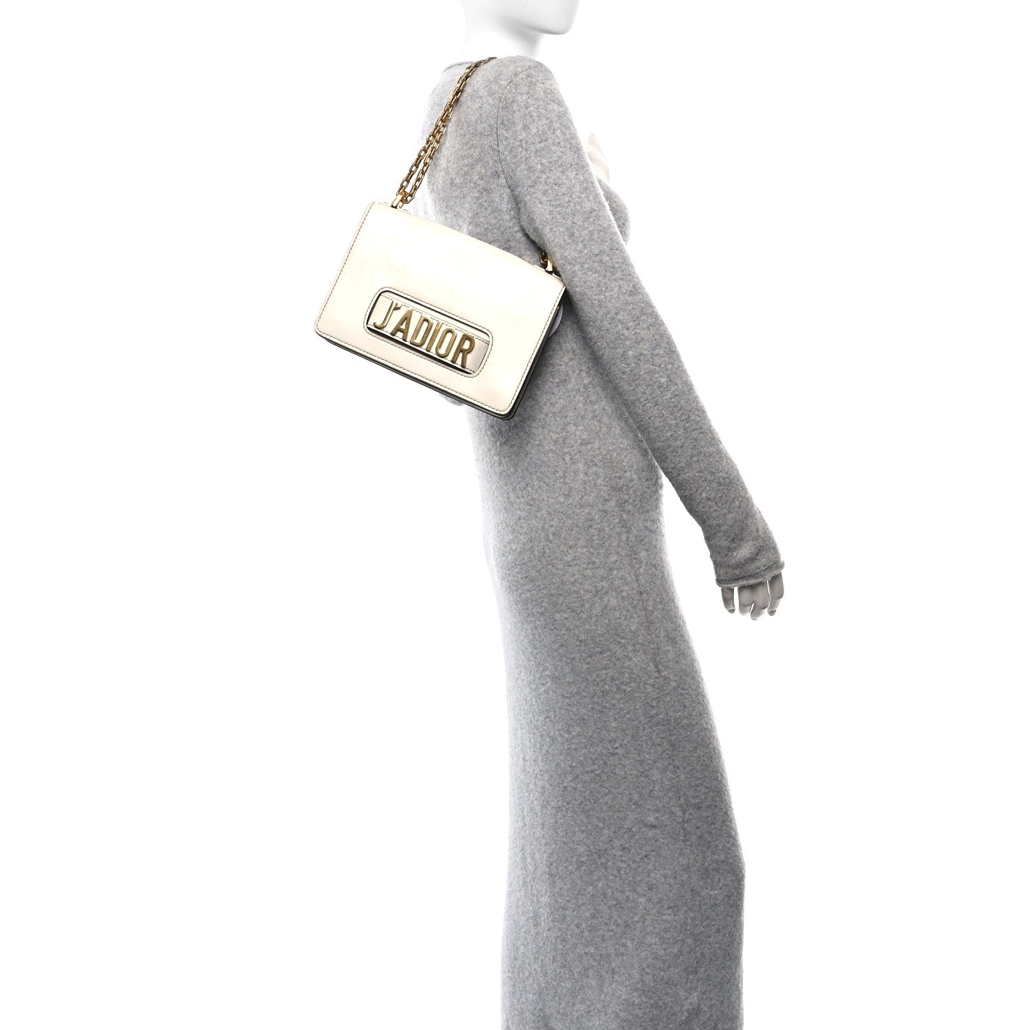 Christian Dior Calfskin J'Adior Chain Flap Bag Off White Off White 2 of 9