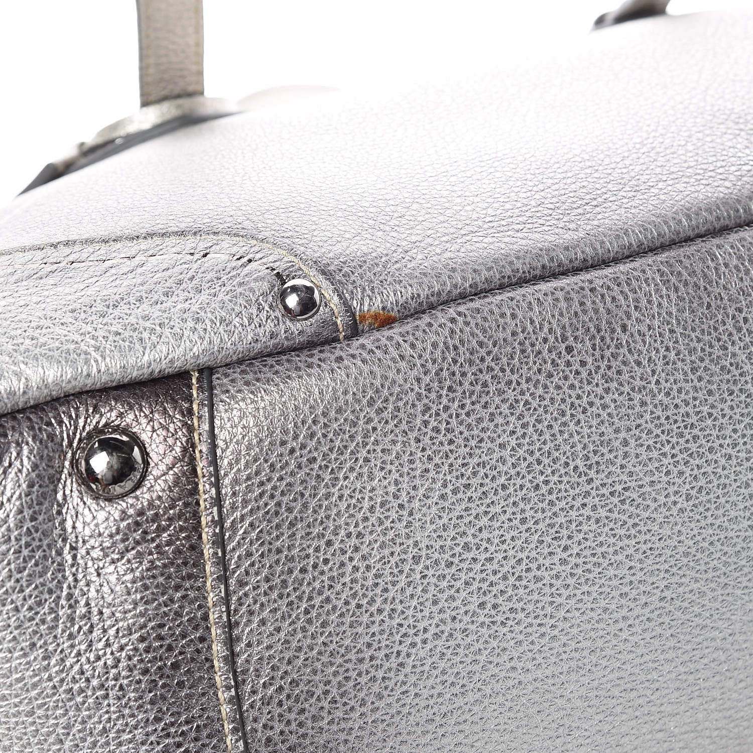 Prada Cervo Lux Bowler Bag Argento 11 of 20