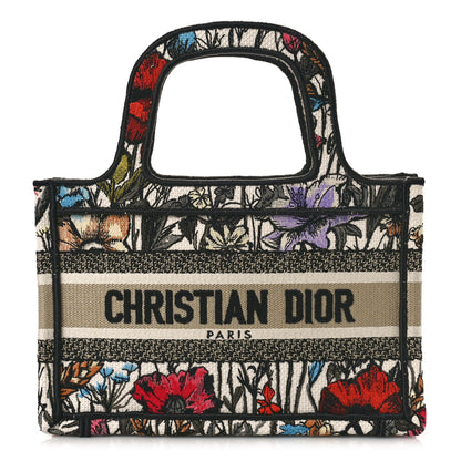 Christian Dior Canvas Embroidered Mille Fleurs Mini Book Tote Multicolor 1 of 8