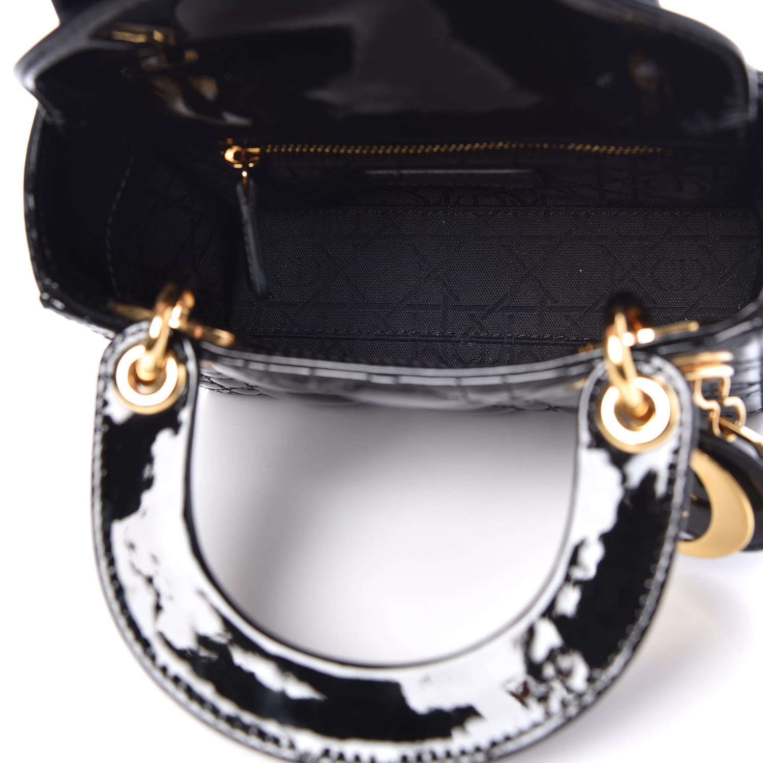 Christian Dior Patent Cannage Mini Lady Dior Black 6 of 6