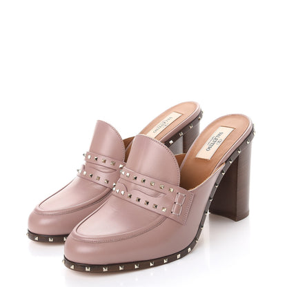 Valentino Garavani Nappa Soul Rockstud High Heel Mules 40 Lipstick 3 of 9