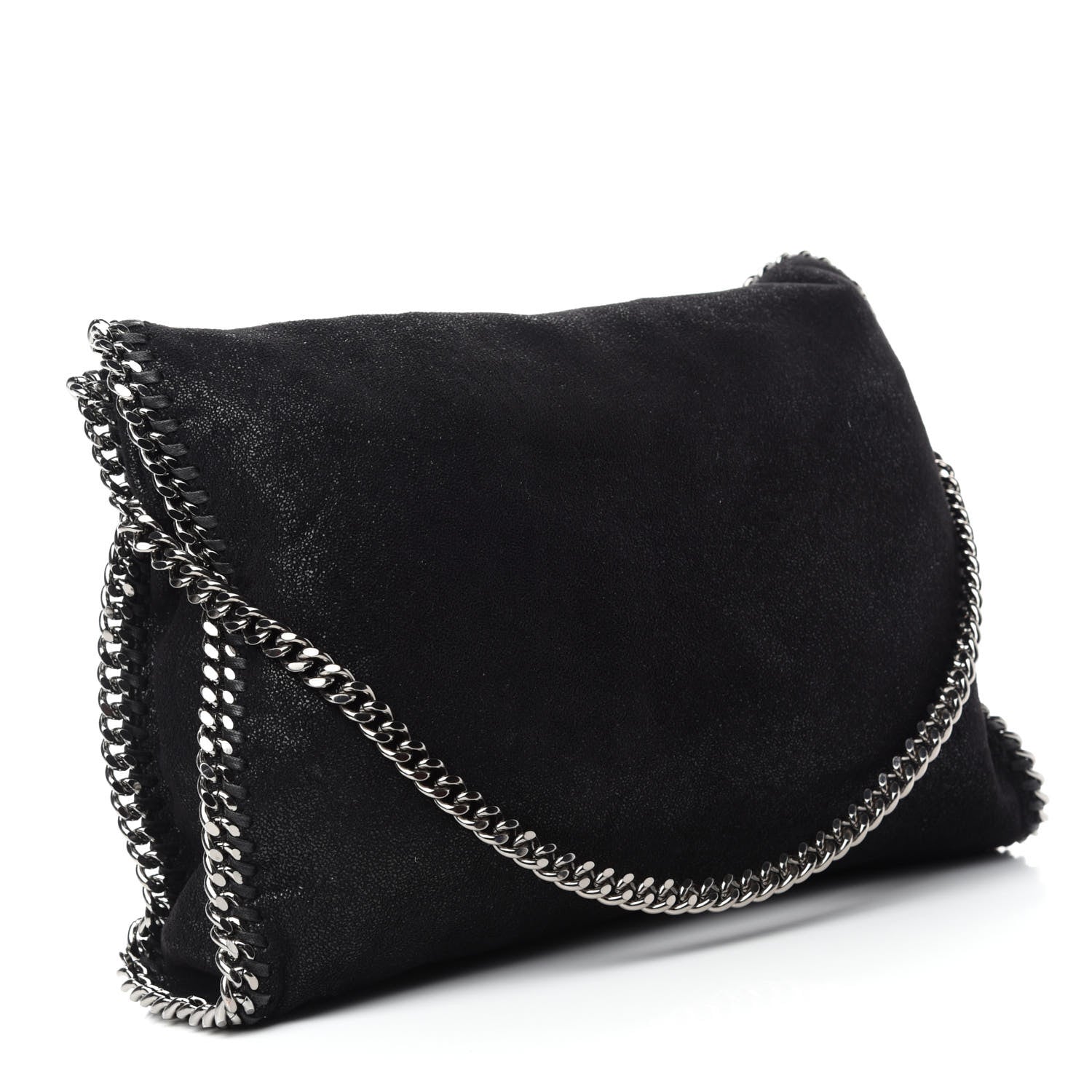 Stella McCartney Shaggy Deer Falabella Fold Over Tote Black 4 of 12