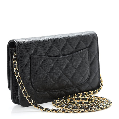 Chanel Caviar Quilted Wallet On Chain WOC Black 3 of 12