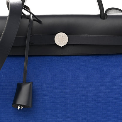 Hermes Toile Vache Hunter Herbag Zip 31 PM Bleu Electrique Bleu Indigo 9 of 12