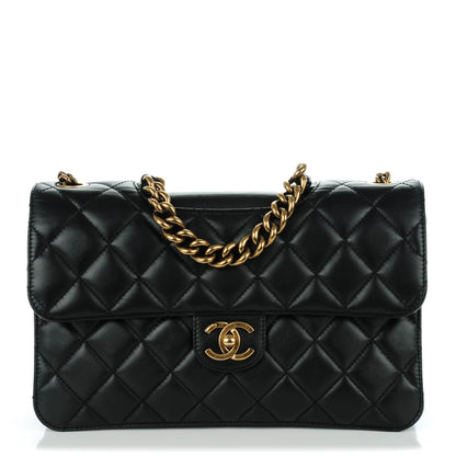 Chanel Calfskin Quilted Large Perfect Edge Flap Black 1 of 8