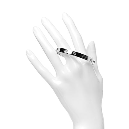 Cartier 18K White Gold 6 Diamond LOVE Bracelet 16 2 of 6