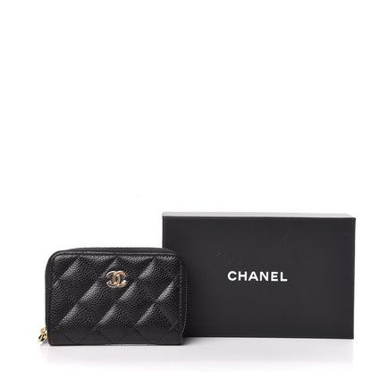 Chanel Caviar Quilted Zip Coin Purse Black 8 of 8