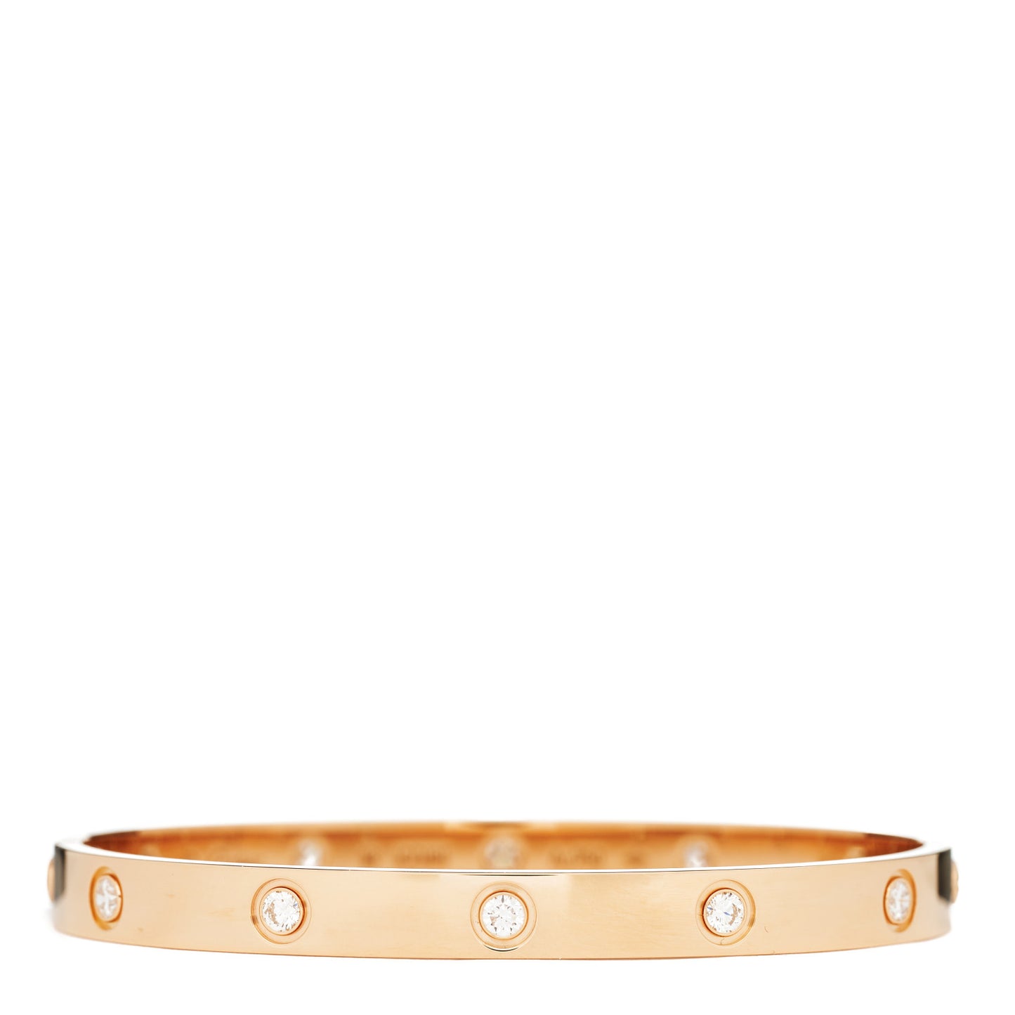 18K Pink Gold 10 Diamond LOVE Bracelet 18