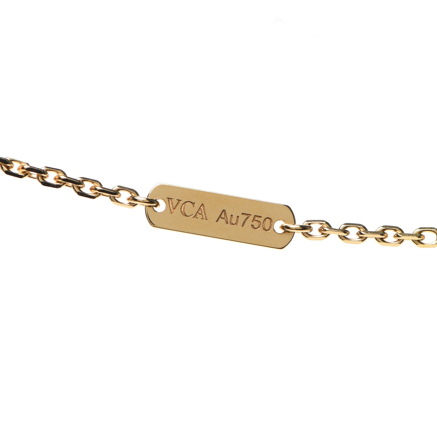 Van Cleef & Arpels 18K Yellow Gold Black Onyx Vintage Alhambra Pendant Necklace 6 of 8