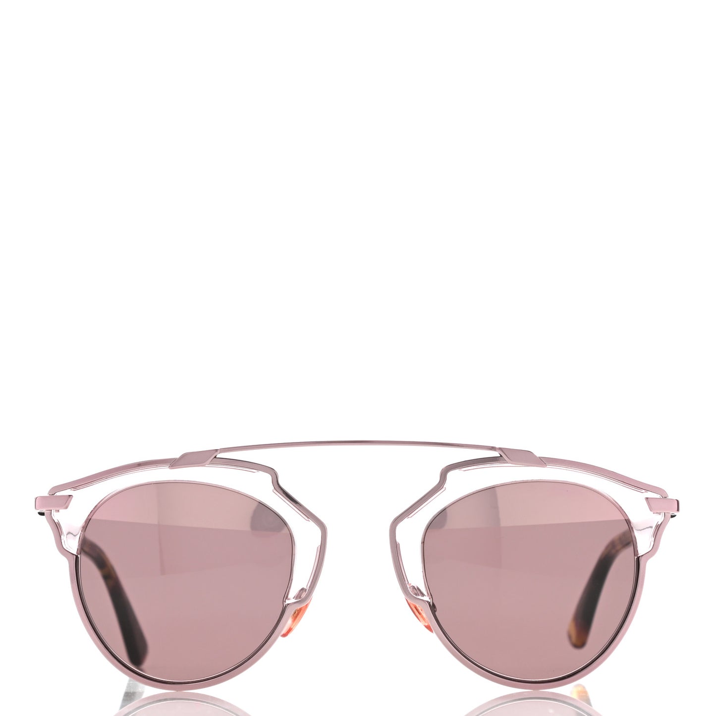 Mirrored So Real Sunglasses Pink Tortoise