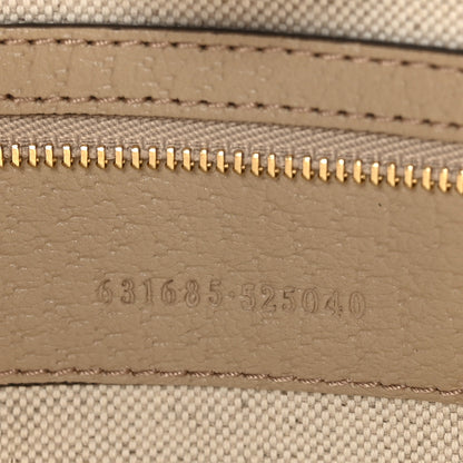 Gucci GG Supreme Monogram Textured Dollar Calfskin Web Medium Ophidia Shopping Tote Beige Mystic White Oatmeal 7 of 9