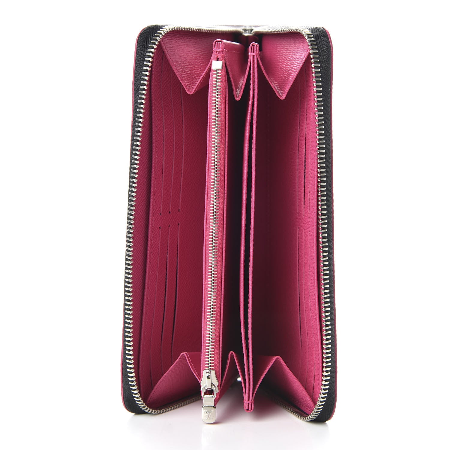 Louis Vuitton Epi Zippy Wallet Black Hot Pink 6 of 8