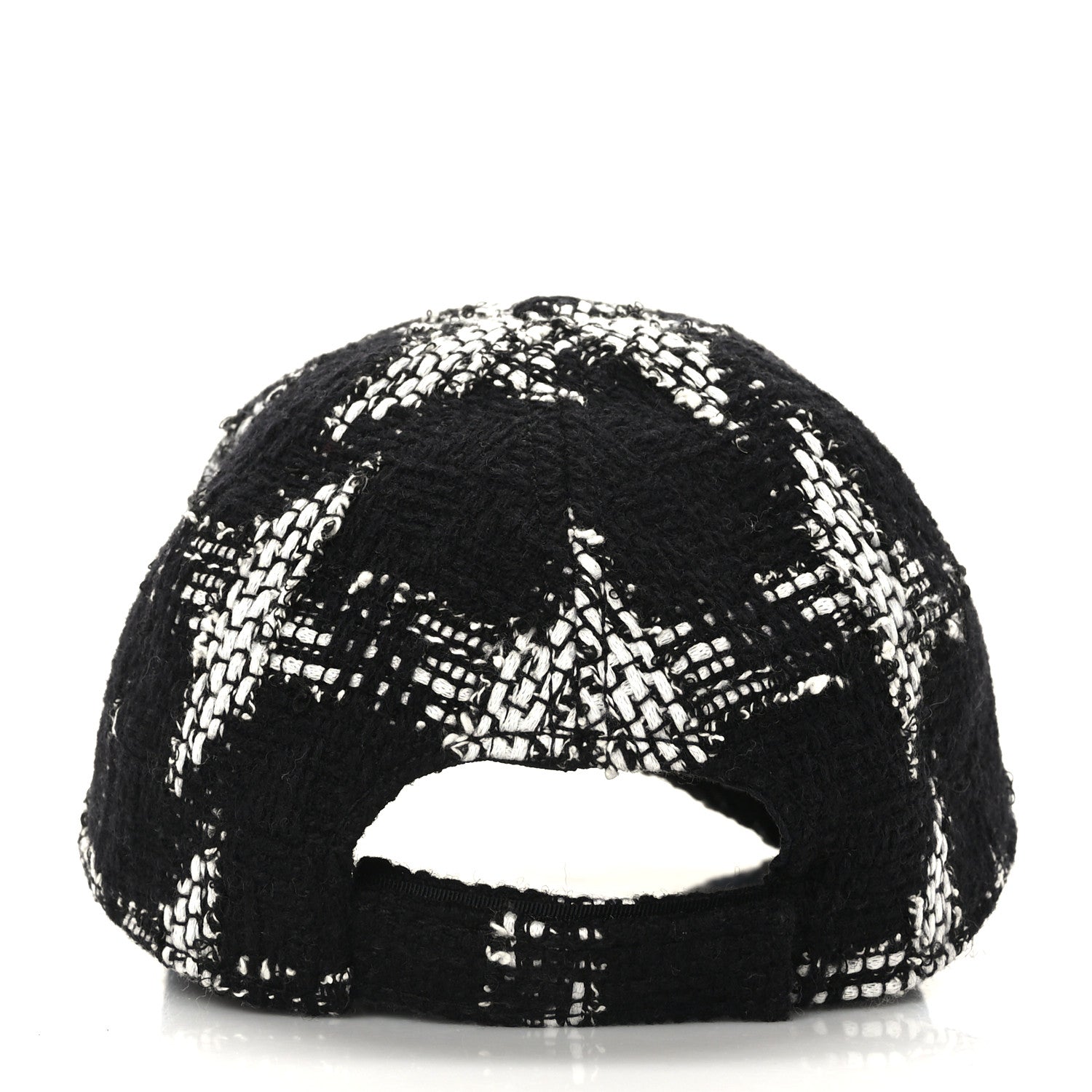 Chanel Tweed CC Cap Hat S Black White 5 of 8
