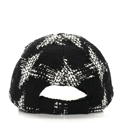 Chanel Tweed CC Cap Hat S Black White 5 of 8