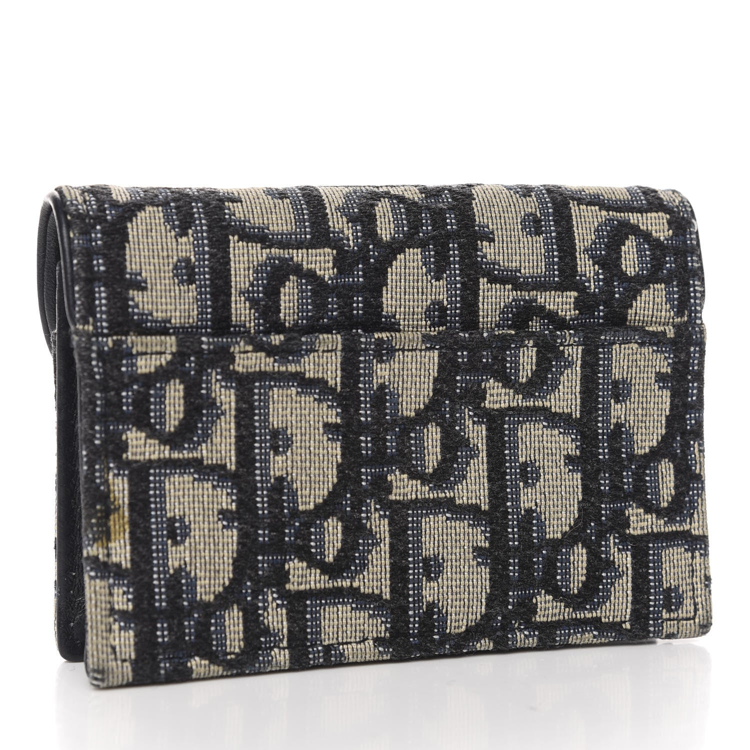 Christian Dior Oblique Saddle Card Holder Blue 3 of 8