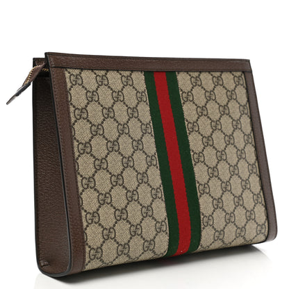 Gucci GG Supreme Monogram Web Ophidia Pouch Brown 3 of 7