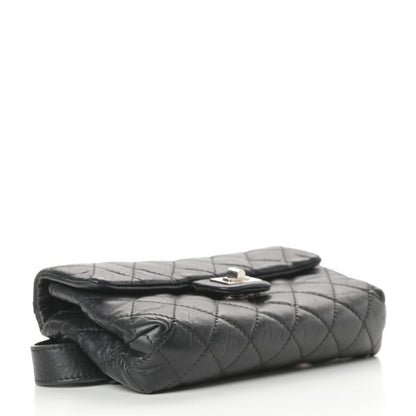 Chanel Calfskin Quilted 2.55 Reissue Flap Belt Bag Clutch Black 4 of 14