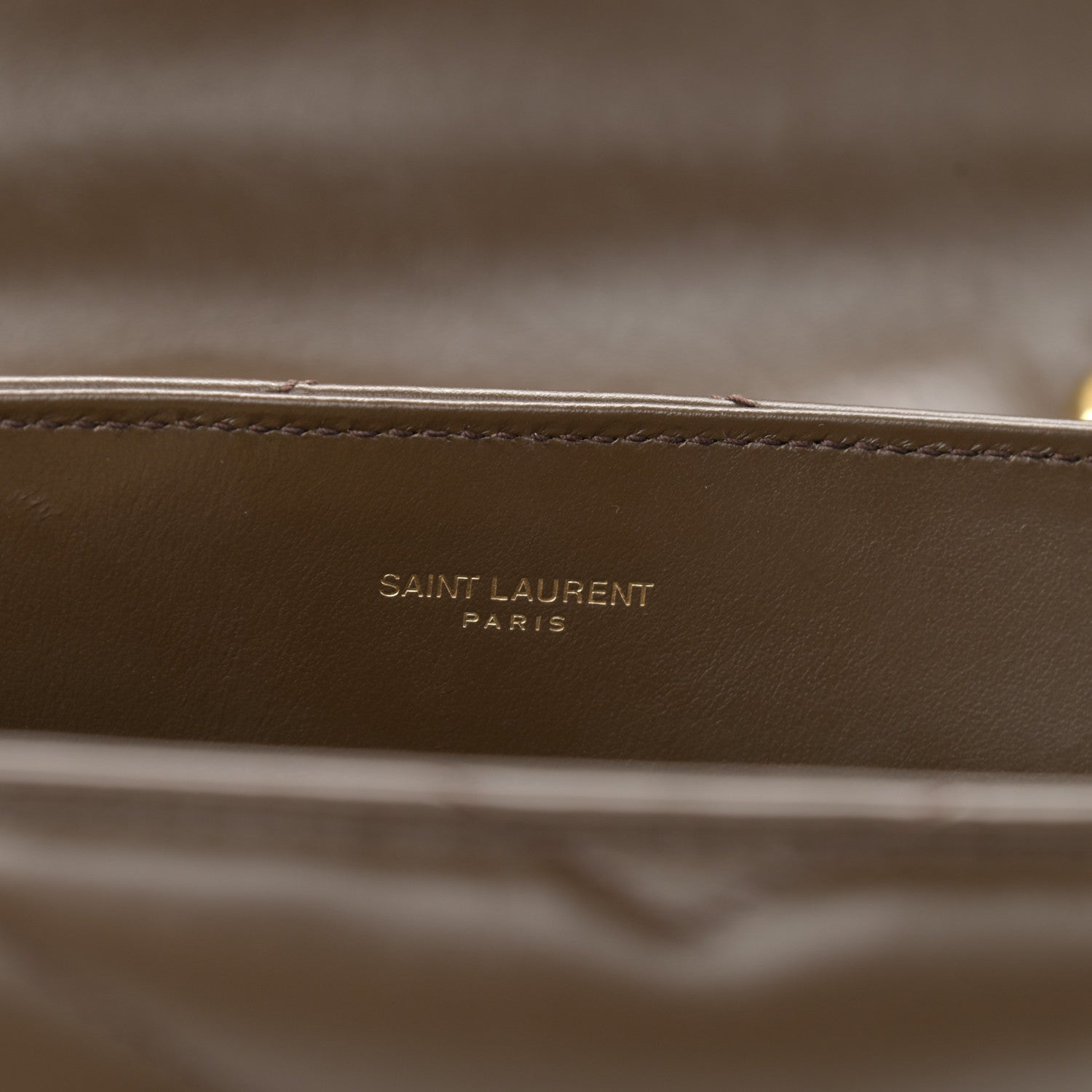 Saint Laurent Calfskin Y Quilted Monogram Medium Loulou Chain Satchel Soil Brown 7 of 12