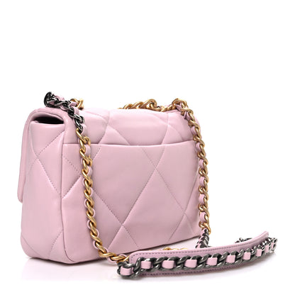 Chanel Lambskin Quilted Medium Chanel 19 Flap Light Pink 3 of 10