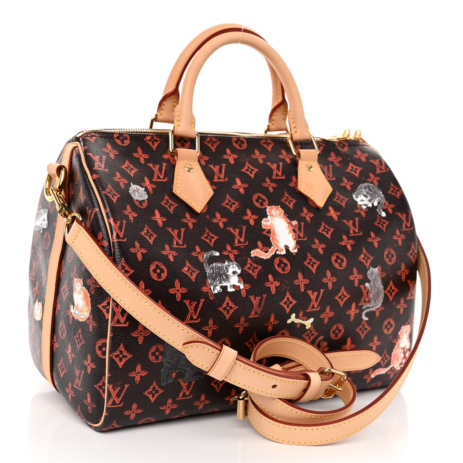 Louis Vuitton LOUIS VUITTON Catogram Speedy Bandouliere 30 Marron 3 of 10