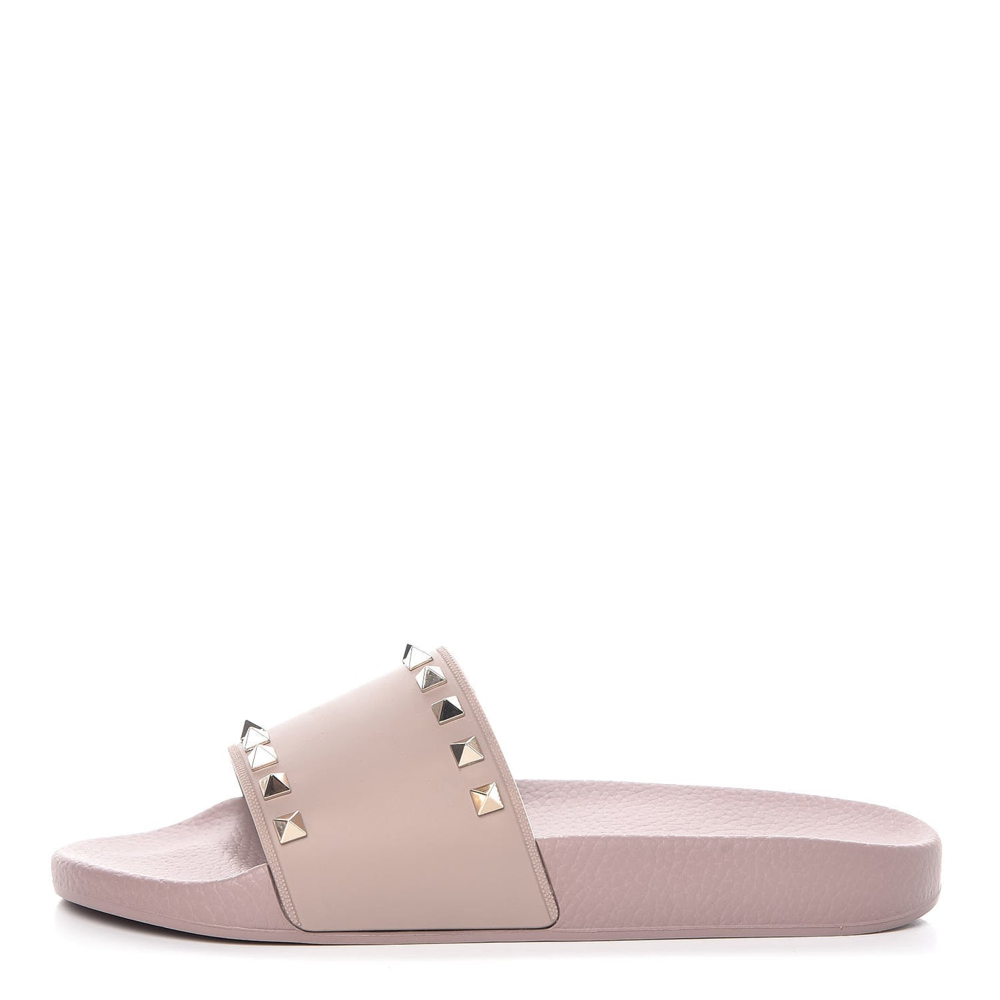 Rubber Rockstud Slide Sandals 39 Poudre