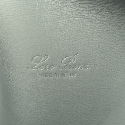 Loro Piana Grained Calfskin L19 Extra Pocket Pouch Eucalyptus 6 of 8
