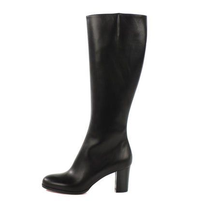 Christian Louboutin Calfskin Yvonna 60 Tall Boots 37.5 Black 1 of 8