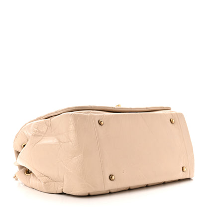 Chanel Aged Calfskin Quilted Large Pondichery Flap Beige 4 of 14