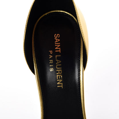 Saint Laurent Calfskin Opyum Sandals 37 Oro 6 of 8