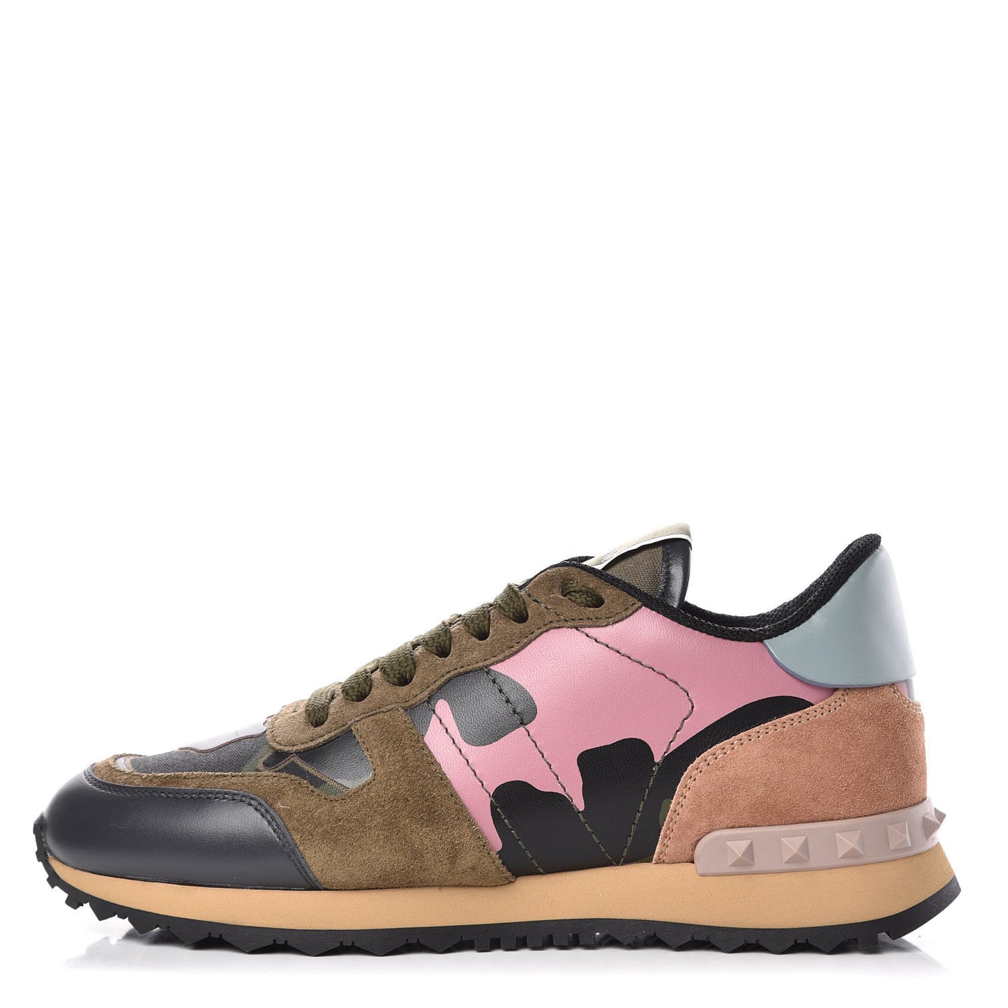 Nappa Suede Camouflage Womens Rockrunner Sneakers 37 Multicolor