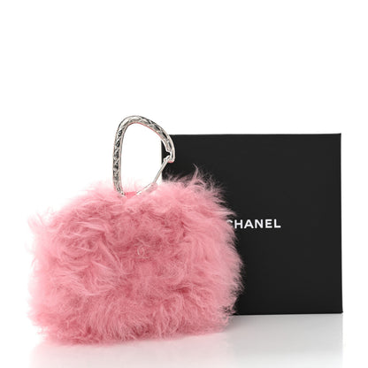 Chanel Shearling Lambskin CC Hook Card Holder Pink 8 of 8