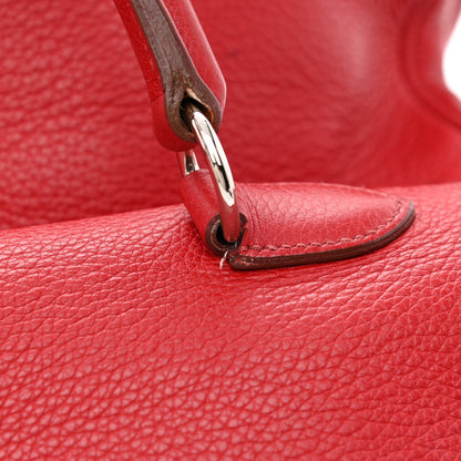 Hermes Taurillon Clemence Shoulder Kelly 40 Rouge Vif 13 of 14