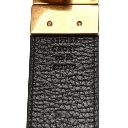 Gucci Dollar Calfskin Double G Reversible 37mm Belt 90 36 Black New Acero 5 of 9