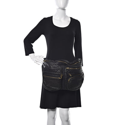 Alexander Wang Pebbled Lambskin Max Fanny Pack Belt Bag Black 2 of 9