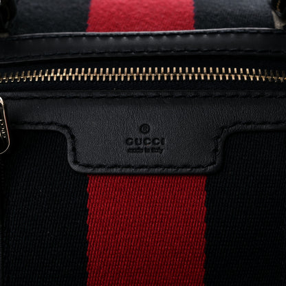 Gucci Monogram Selleria Calfskin Vintage Web Medium Boston Beige Blue 11 of 11
