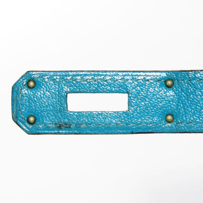 Hermes Chevre de Coromandel Birkin 30 Turquoise 16 of 28