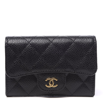 Chanel Caviar Quilted Flap Card Holder Black 1 of 9