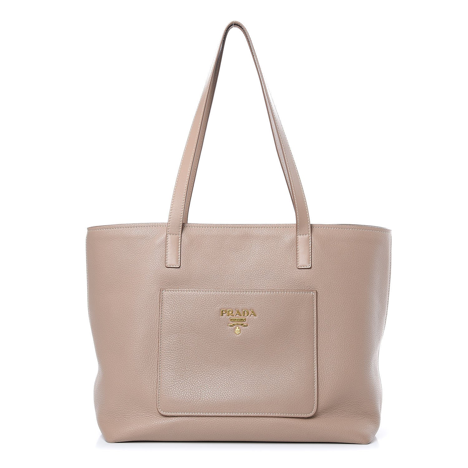 Prada Vitello Daino Pocket Shopping Tote Cammeo 1 of 10