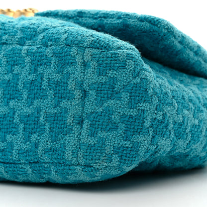 Chanel Tweed Quilted Medium Chanel 19 Flap Turquoise 10 of 12