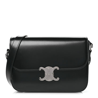 Celine Shiny Calfskin Medium Triomphe Black 1 of 11