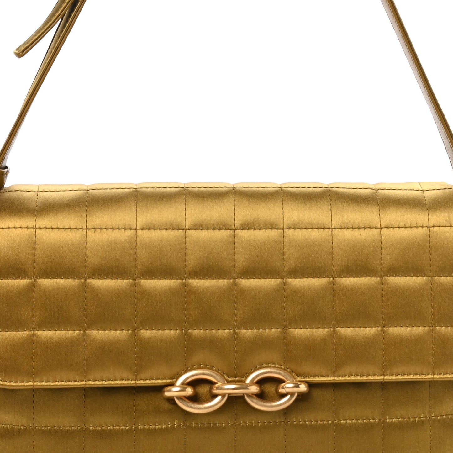 Carre Quilted Le Maillon Satchel   New Jungle
