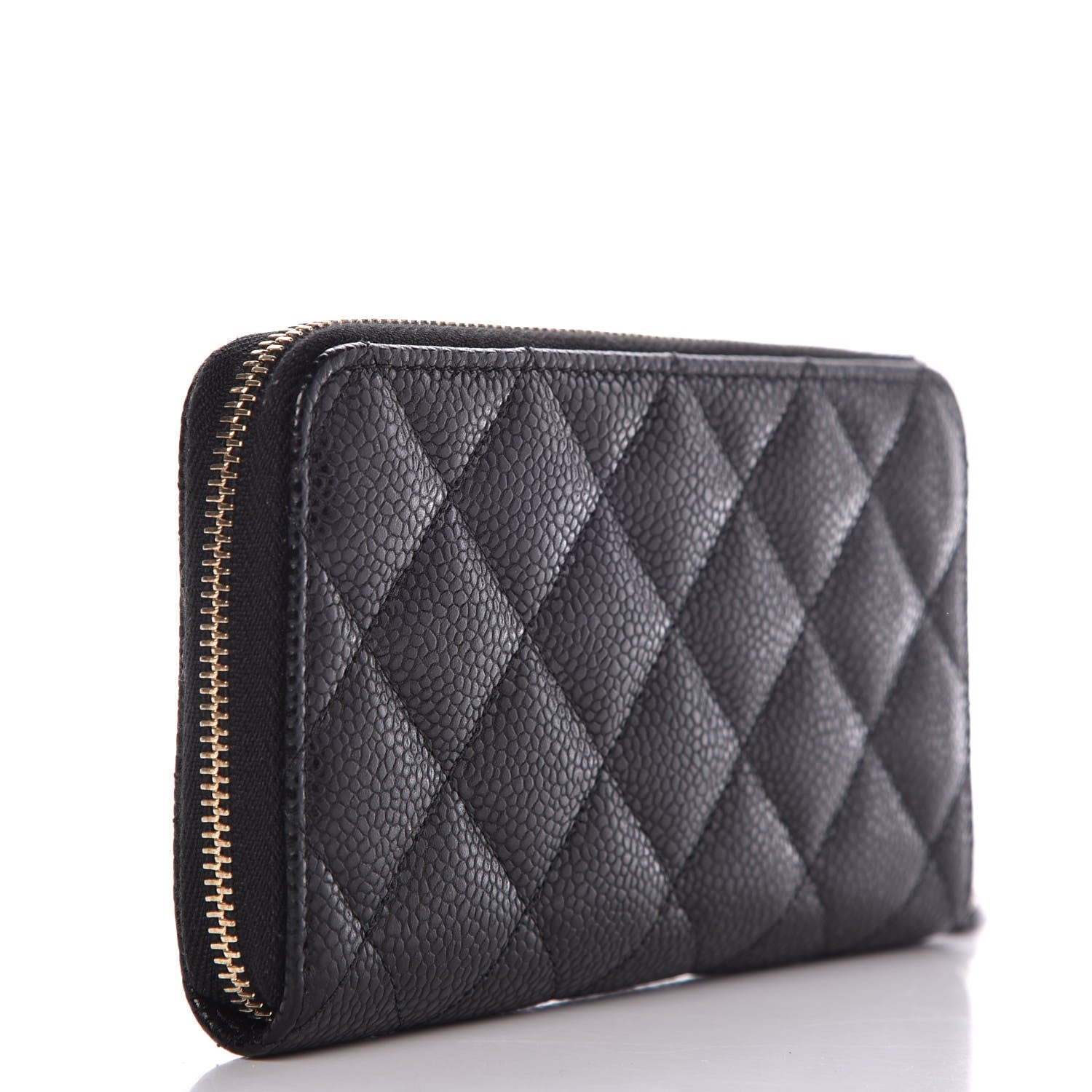 Chanel Caviar Quilted Medium Zip Around Wallet Black 3 of 9