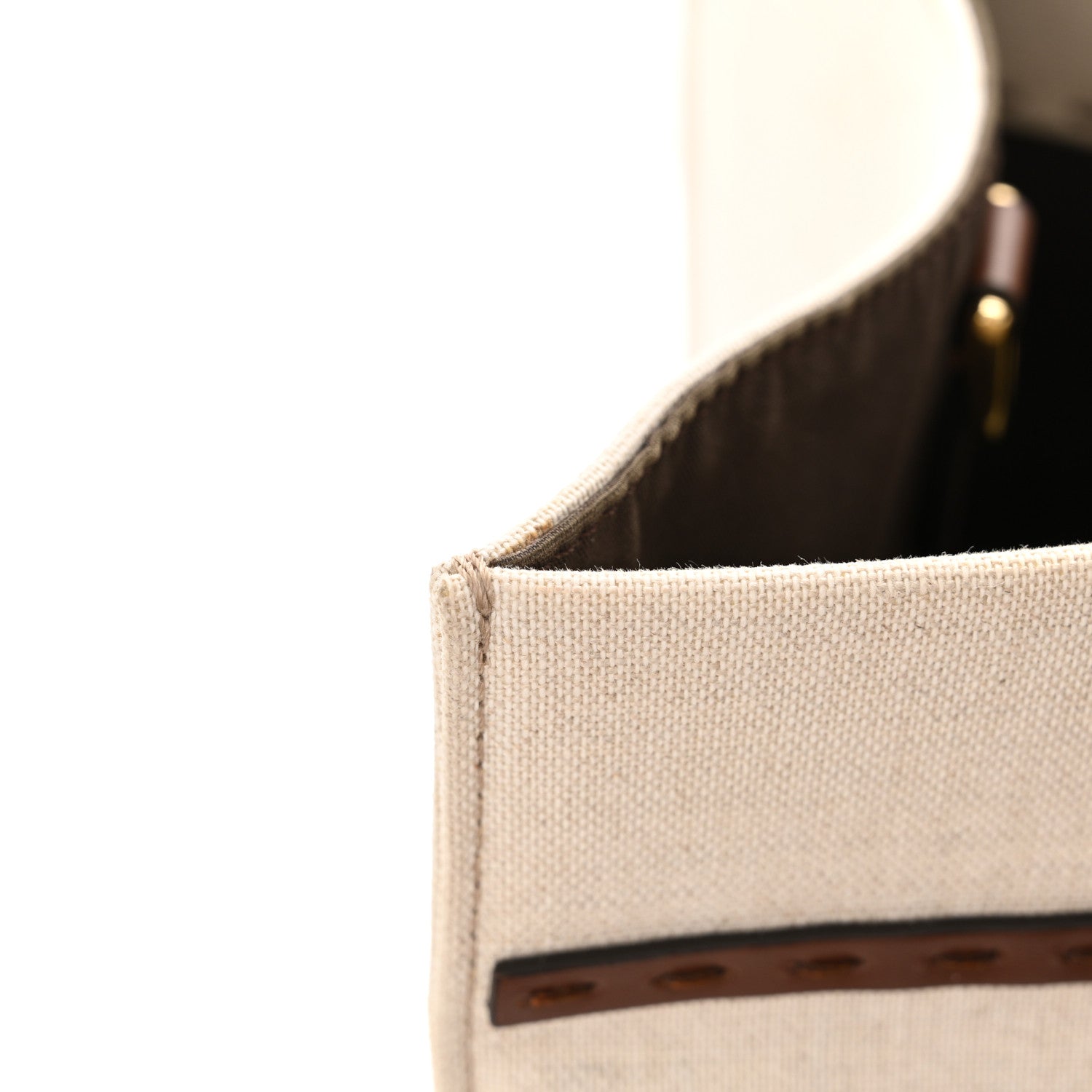 Fendi Canvas Vitello King Logo Embroidered Medium Fendi Sunshine Shopper Tote Grezzo Ghianda 12 of 18