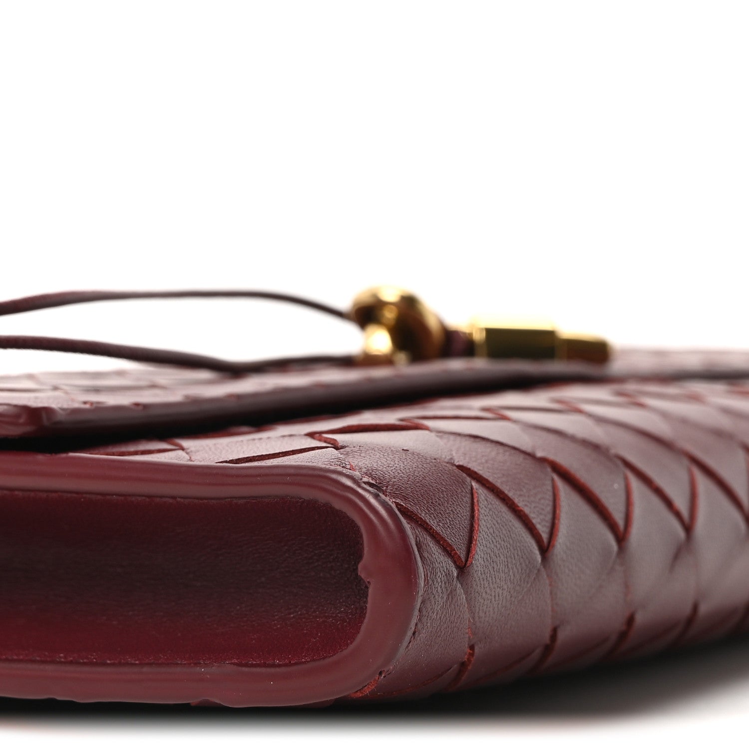 Bottega Veneta Nappa Intrecciato Long Andiamo Top Handle Clutch Barolo 8 of 10