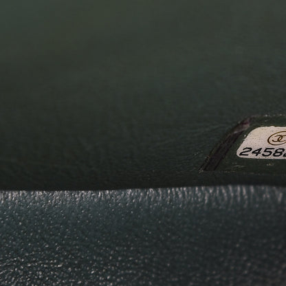 Chanel Lambskin Chevron Quilted Medium Single Flap Green 6 of 8