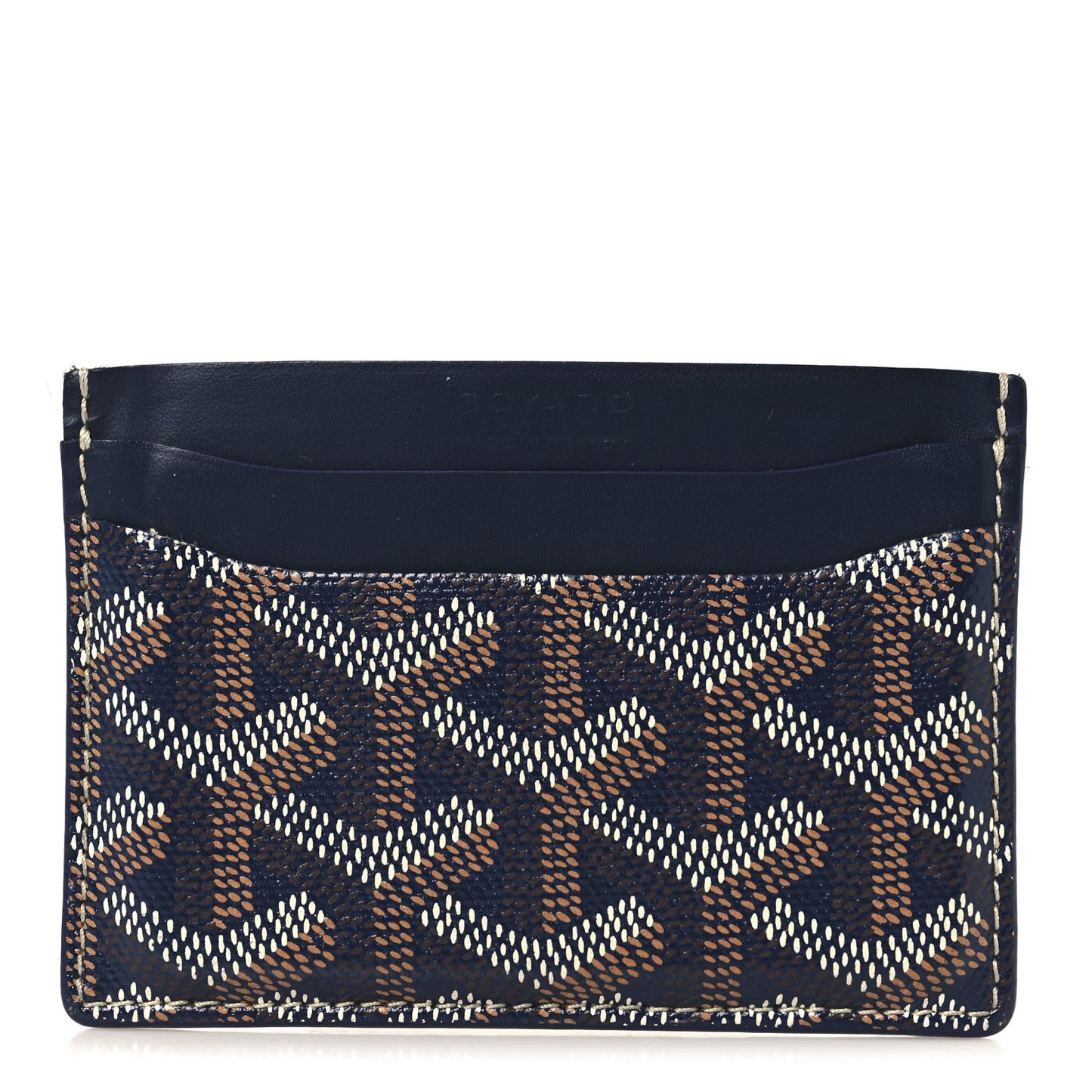 Goyardine Saint Sulpice Card Holder Navy