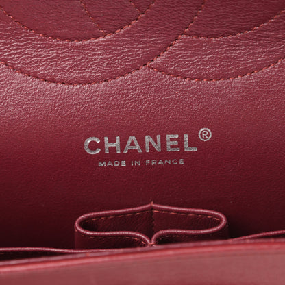 Chanel Patent Quilted Jumbo Double Flap Dark Red 6 of 20