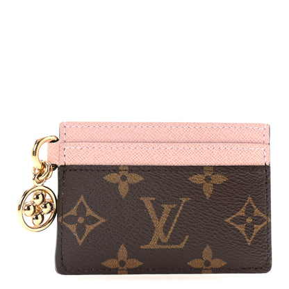 Louis Vuitton Monogram LV Charms Card Holder Rose Ballerine 1 of 7