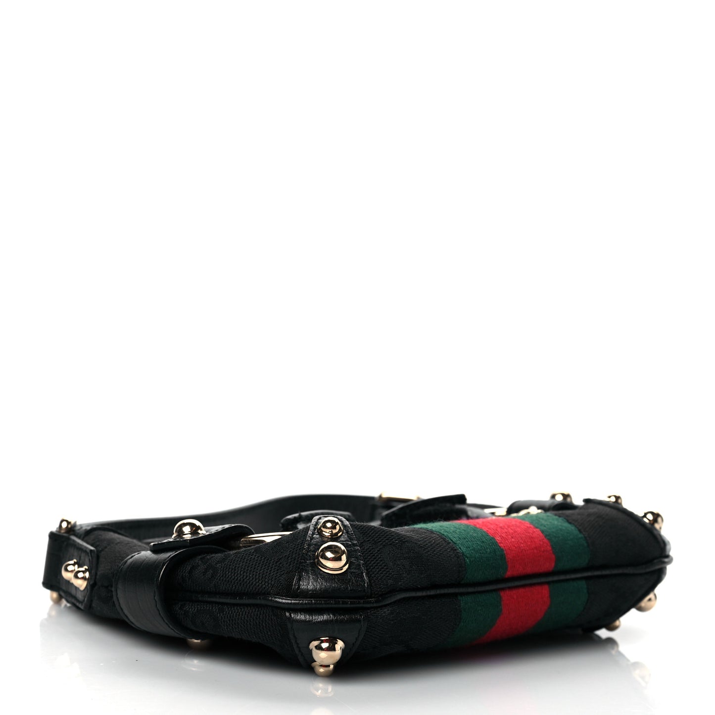 Monogram Web Horsebit Small Shoulder Bag Black